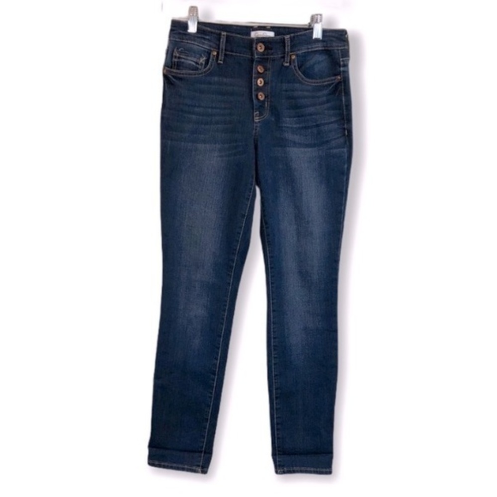 Jessica Simpson Mid Rise Rolled Cuff Blue Jeans